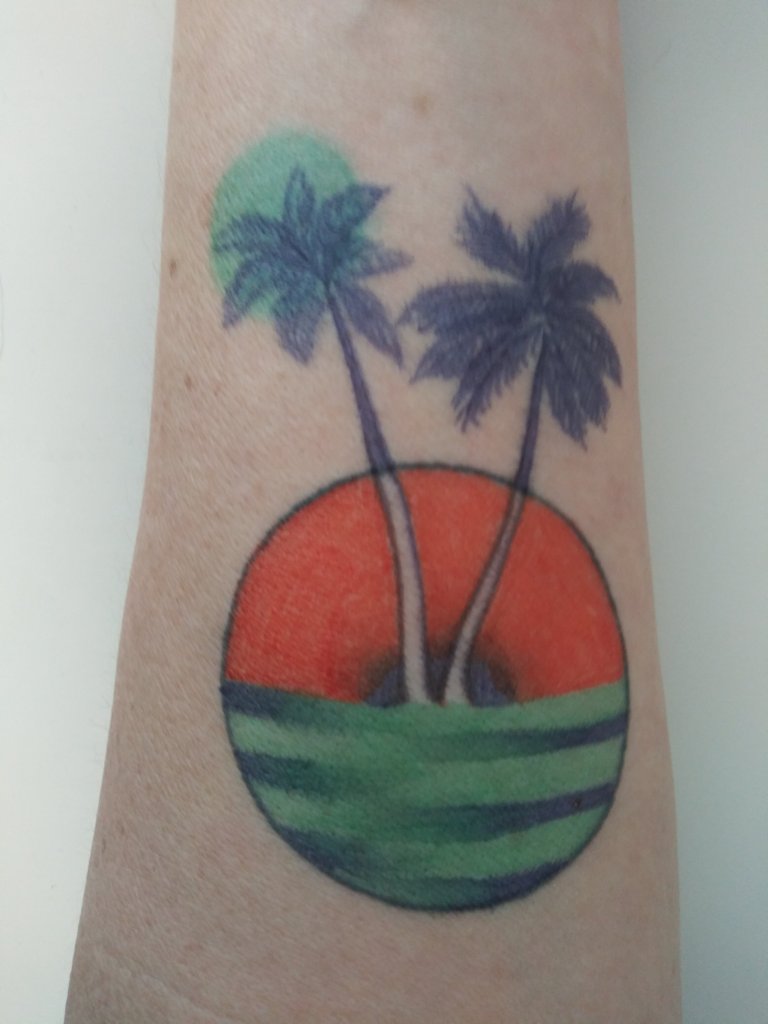 Sunset with Palm Trees